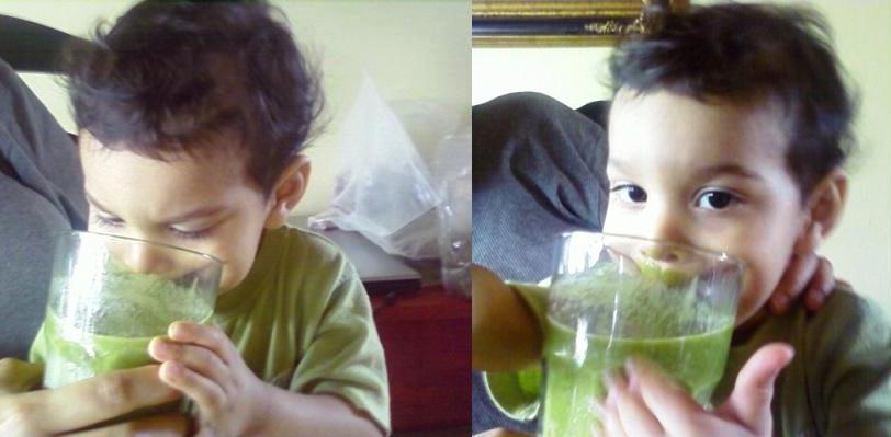 Organic Baby Stealing Green Smoothie Very Cute