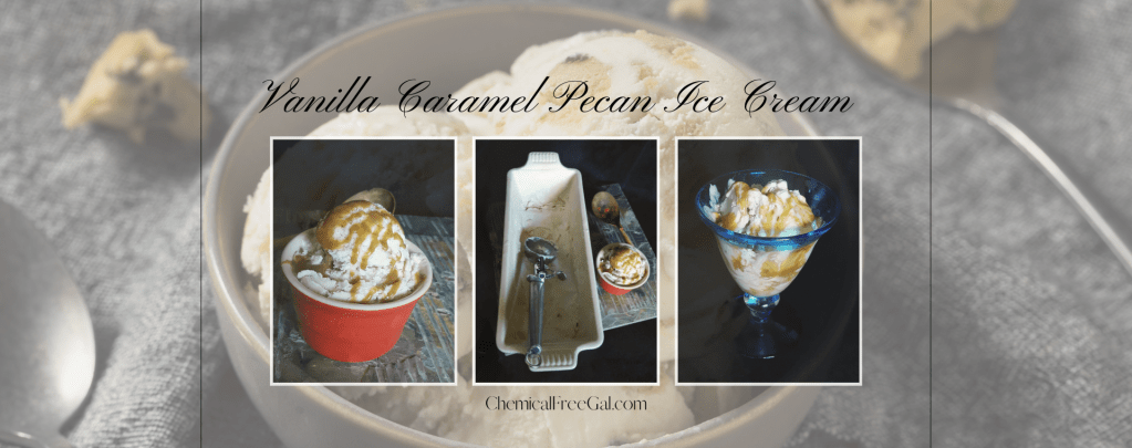 Vanilla Caramel Pecan Ice Cream – Vegan & Paleo Options – Refined Sugar-Free